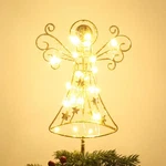 Hogardeck Christmas Tree Topper, Glittered Large, Gold-angel. Fixed Price $27.46.