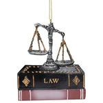 Kurt Adler Scales Of Justice With Law Books Ornament 4IN, Multi Color. Fixed Price $23.99.