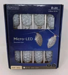 Lumineo Micro Pine Cone Decoration Light ,battery Indoor ,new 8 Leds. Fixed Price $19.99.