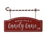 Target Bullseye's Playground Christmas Candy Cane Ln Metal Hanging Wall Sign. Fixed Price $9.50.