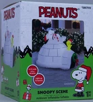 Gemmy Christmas Peanuts 4.5 Ft Snoopy Woodstock Igloo Scene Airblown Inflatable. Fixed Price $129.99.