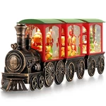 Train Snow Globe Christmas Lantern With Auto 6H Timer And Manual G.... Fixed Price $46.45.