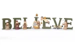 Blossom Bucket B-e-l-i-e-v-e Nativity Resin Christmas Decoration Set Of 7 Let.... Fixed Price $32.15.