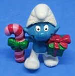 1982 The Smurfs Christmas Present Candy Cane Peyo Schleich W. Bernie. Fixed Price $13.25.