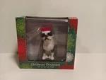Sandicast Dog Christmas Ornament-boston Terrier W/santa Hat-new In Box (A2). Fixed Price $10.95.