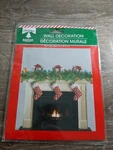 Christmas House Fire Place Wall Decoration. 35" X 40".-BRAND New-ship 24 Hrs. Fixed Price $21.15.
