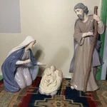 Grandeur Noel Porcelain Holy Family Collector's Ed 3 Piece Larger 12". Fixed Price $100.00.