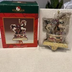 Kurt S. Adler White Carousel Horse Christmas Stocking Hanger Vintage Never Used. Fixed Price $19.00.