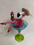 December Diamonds 2015 Flamingo Cocktail Glass Ornament Glitter. Fixed Price $15.99.