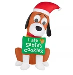Gemmy 6FT Led Santa Cookie Dog Holding Sign Christmas Inflatable. Fixed Price $67.99.