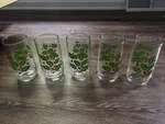 Indiana Glass Holly & Berries Christmas 6PC Holiday Beverage Set Tumblers - Y920. Fixed Price $37.99.