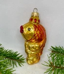 Glass Golden Fish Ornament Hand Painted Retro Christmas Tree Decor. Fixed Price $24.00.