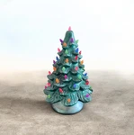Lighted Ceramic Green Christmas Tree Multi COLOR..14.5 High... Fixed Price $160.00.