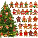 24PCS Gingerbread Man Ornaments For Christmas Tree Decorations Mini Gingerbre.... Fixed Price $30.99.
