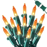 Hopolon Orange Thanksgiving Mini Lights, 2PACK 13FEET 50COUNT Autumn Fall Str.... Fixed Price $17.04.