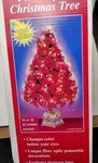 Fiber Optic Christmas Tree 32 Inch Puleo New Color Changing Poinsettia Sparkles. Fixed Price $129.95.
