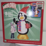 Gemmy 2006 8FT Penguin Present Christmas Holiday Light Up Airblown Inflatable. Fixed Price $129.95.