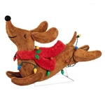 Led Plush Dachshund Christmas Decor 30" Indoor Outdoor Dog 50 Lights Holiday New. Fixed Price $49.99.