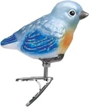 Baby Bluebird Clip-on Blown Glass Ornament Old World Christmas #18093. Fixed Price $19.99.
