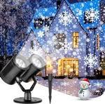 2025 Upgraded Snowflake Christmas Projector Lights Outdoor, Dual. Fixed Price $50.99.