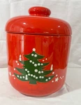 Vintage Waechtersbach Christmas Tree Cookie Jar W/lid Large Ceramic 9.5"-GERMANY. Fixed Price $39.99.