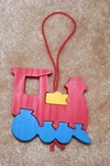 Wooden Christmas Train Ornament. Fixed Price $6.49.