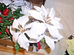 12 New Ashland Christmas 9 Inch White Poinsettia Stem Bush Silk Flower 756034. Fixed Price $23.99.