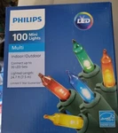 Philips Led 100 Multi Color, Mini Lights On Green Wire. String Christmas New. Fixed Price $13.98.