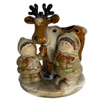 Yankee Candle Kids With Moose Tea Light Holder Winter Snow Apples. Fixed Price $19.99.