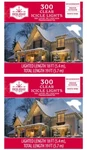 Lot Of 2 Holiday Time 300 Count Clear Icicle Christmas String Lights White Wire. Fixed Price $28.00.
