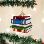 Old World Christmas Stack Of Books Glass Ornament (with Owc Box). Fixed Price $24.99.