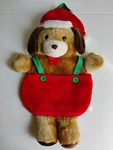 Vintage Pacific Products Ltd 3D Christmas Stocking Dog Plush Santa Hat 24". Fixed Price $21.99.