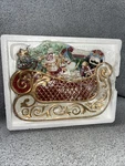 2002 Avon St. Nicholas Collection Ceramic Cookie Plate Dish Platter Santa Toys. Fixed Price $29.99.