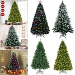 Christmas Tree With Led Lights/fiber Optic Pre Lit/ Snow Flocked 4/5/6/7FT Decor. Fixed Price $32.99.
