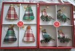 Martha Stewart Holiday Tree & Bird Ornament 8 Piece Set In Red And Green Nib. Fixed Price $50.00.