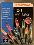 Sylvania 100 Multi-color String Christmas Mini Lights, Green, Over 20FT New. Fixed Price $8.50.
