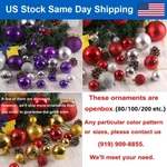 Open Box-christmas Balls Shatterproof Xmas Tree Ornaments Hanging Baubles. Fixed Price $56.86.