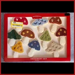 Embroidered Mushroom Ornament Set Wondershop Target 10 Pc Fabric New In Box. Fixed Price $18.99.