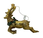 Department Christmas Deer Ornament Gold Plastic Leaping 7'' 56.45426 Read. Fixed Price $12.00.