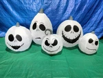7.5' Gemmy Airblown Jack Skellington White Pumpkin Faces Patch Yard Decoration. Fixed Price $54.95.