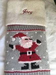 Pottery Barn Kids Fair Isle Knit Christmas Stocking Santa 26" Mono Papa #100. Fixed Price $30.00.