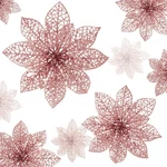 Wironlst 24 Pieces Glitter Poinsettia Flowers Christmas Tree Ornaments, Glitz.... Fixed Price $22.39.