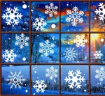 Snowflake Clings For Glass Windows Christmas Decorations, White Snowfl.... Fixed Price $16.56.