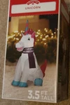 Inflatable Light Up Unicorn Christmas Holiday Time Airblown Outdoor 3.5 Ft Yard. Fixed Price $29.99.
