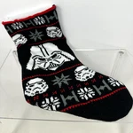 Ruz Disney Star Wars Darth Vader Stormtrooper Knit Christmas Stocking Sock 17". Fixed Price $6.99.