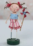 Esc & Co American Belle Patriotic Folk Art Figurine, Lori Mitchell #12277 Nib. Fixed Price $40.99.