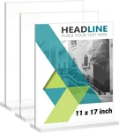 Beaptcely 3 Pack 11 X 17 Acrylic Sign Holder Inches, Clear. Fixed Price $71.49.