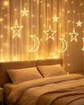 Led Star Moon Curtain String Lights Usb Warm White Bedroom&holiday Decor. Fixed Price $24.99.