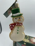 Owc Snowman Sugar Cookie Glass Ornament Iced 32555 New W/tag Box. Fixed Price $15.95.