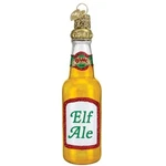 Old World Christmas Blown Glass Ornament For Tree, Elf Ale Beer Bottle. Fixed Price $14.07.